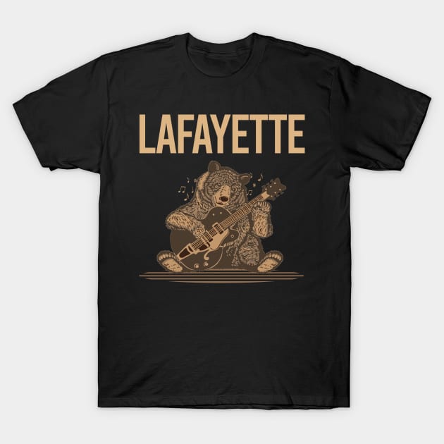Brown Bear Guitar Lafayette T-Shirt by rosenbaumquinton52